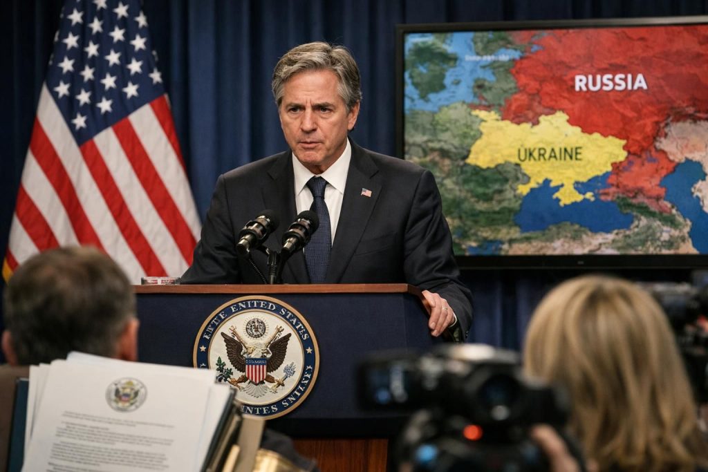 amerika serikat mengumumkan paket sanksi baru terhadap entitas rusia yang terkait dengan perang di ukraina, sebagai langkah untuk menekan dan mengakhiri konflik di wilayah tersebut.