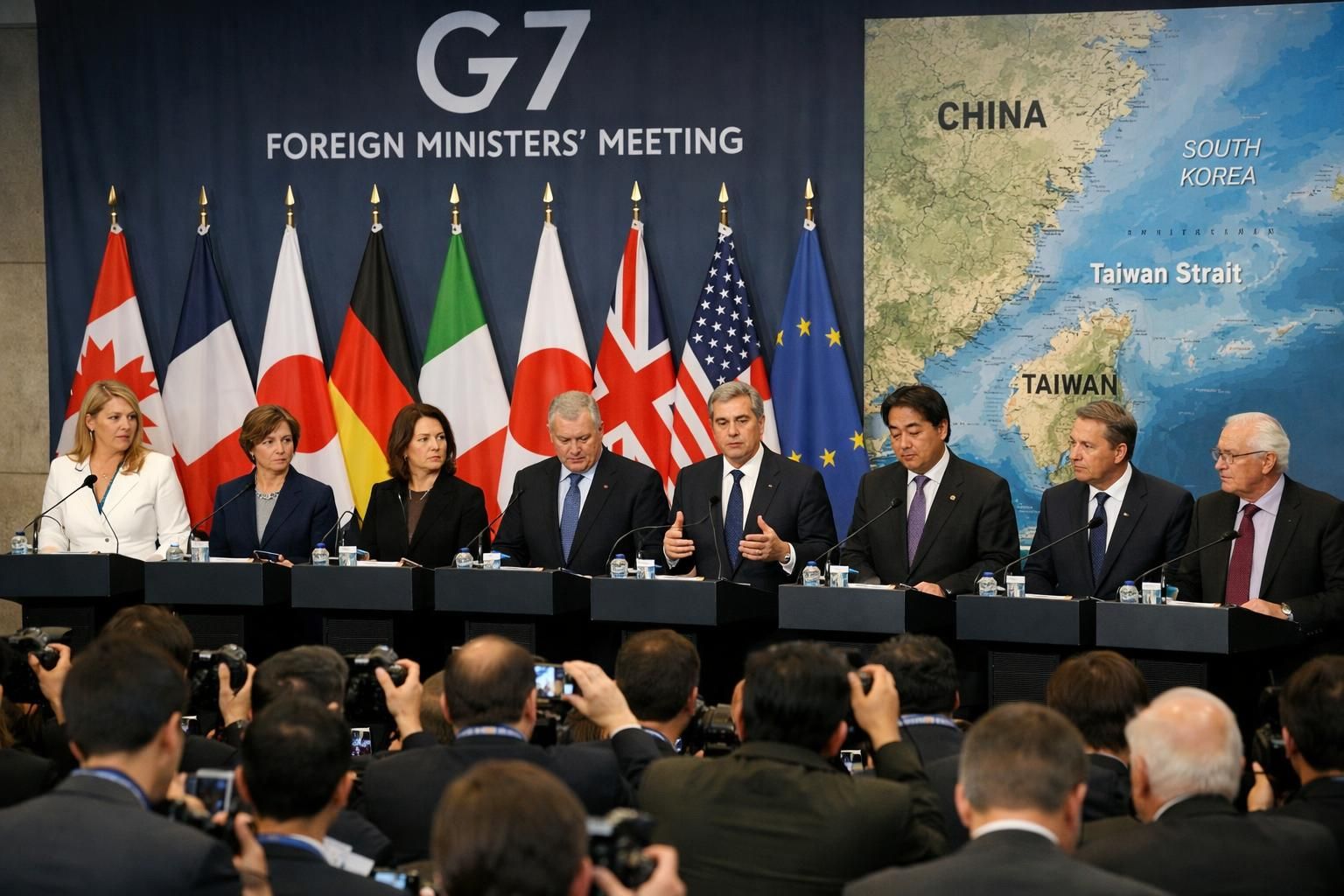 g7 menyerukan deeskalasi ketegangan di selat taiwan melalui pernyataan resmi, menekankan pentingnya perdamaian dan stabilitas regional.