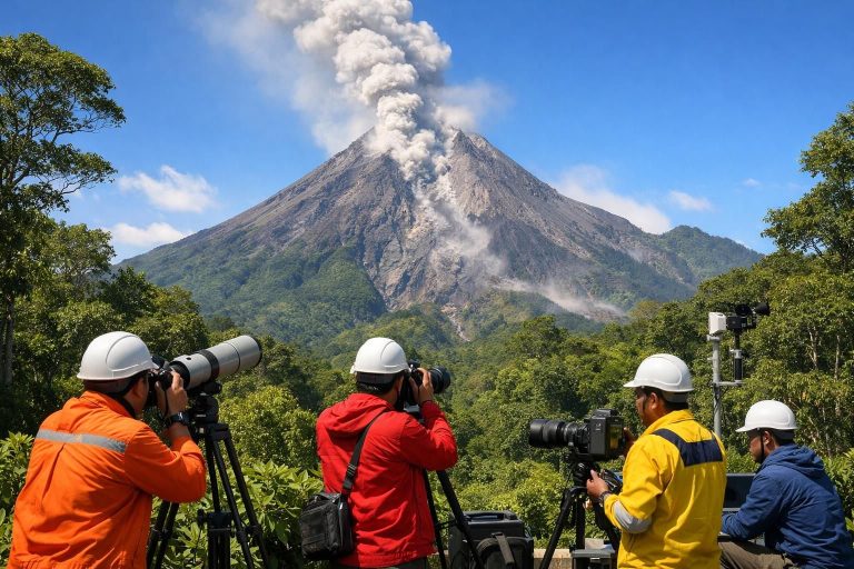 indonesia memantau dengan seksama peningkatan aktivitas gunung merapi untuk memastikan keselamatan warga dan memberikan informasi terkini.