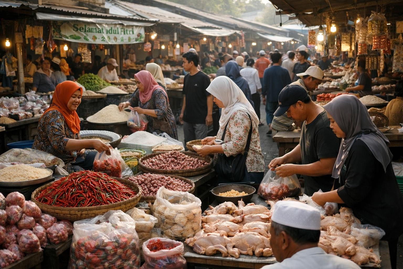 indonesia memantau harga bahan pangan secara ketat setelah perayaan lebaran untuk memastikan stabilitas pasar dan keterjangkauan bagi masyarakat.