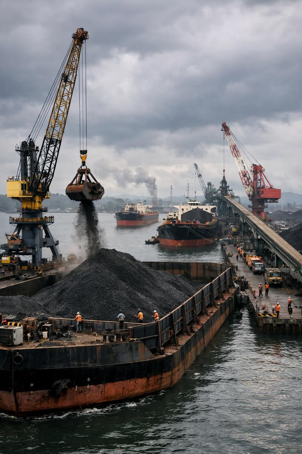 indonesia mencatat peningkatan ekspor batu bara yang signifikan pada kuartal pertama, menunjukkan pertumbuhan positif di sektor energi dan perdagangan internasional.