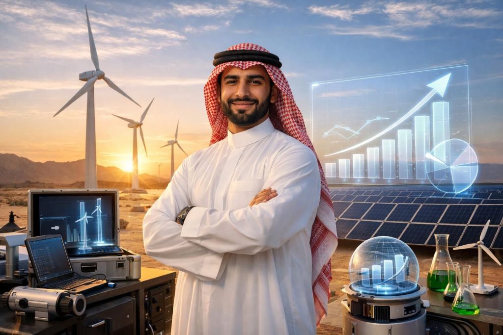 arab saudi mengumumkan investasi besar dalam sektor energi terbarukan untuk mendukung masa depan yang lebih hijau dan berkelanjutan.