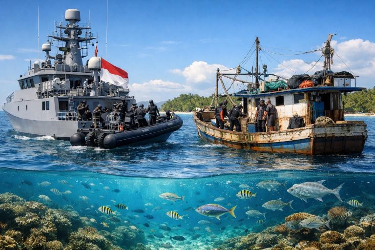 indonesia memperketat pengawasan untuk memberantas praktik penangkapan ikan ilegal demi menjaga kelestarian sumber daya laut dan mendukung perikanan berkelanjutan.