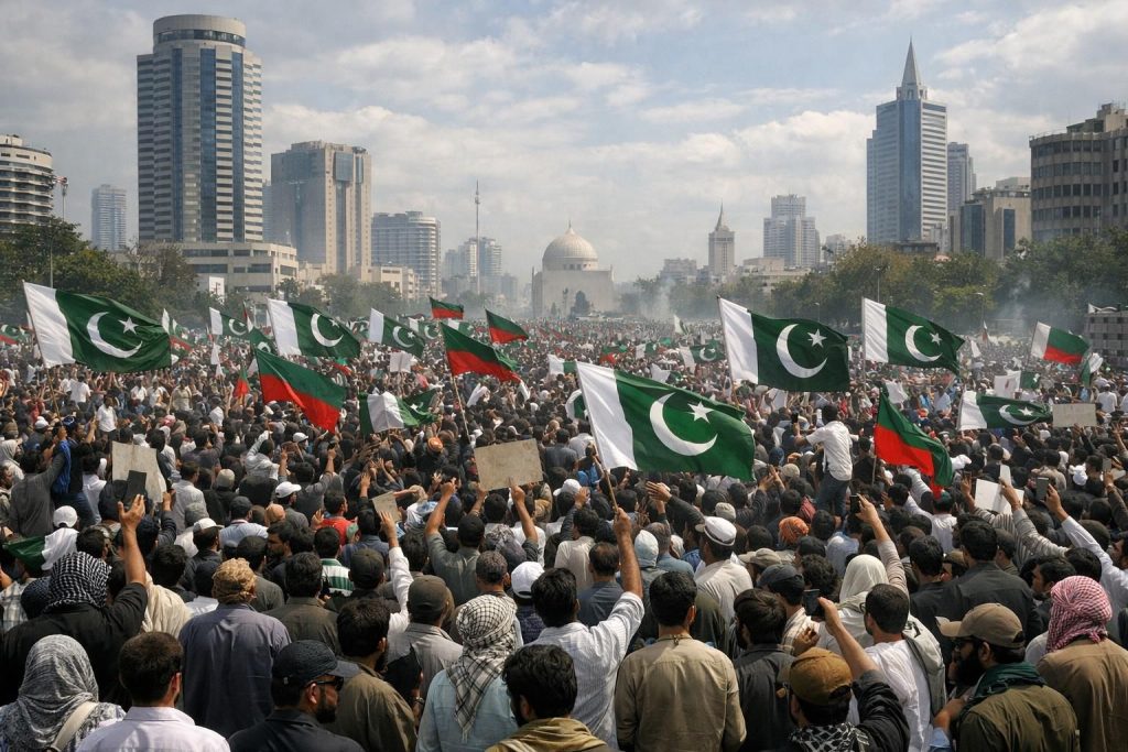 pakistan menghadapi gelombang demonstrasi di berbagai kota besar, menandai periode ketegangan sosial dan politik yang signifikan.